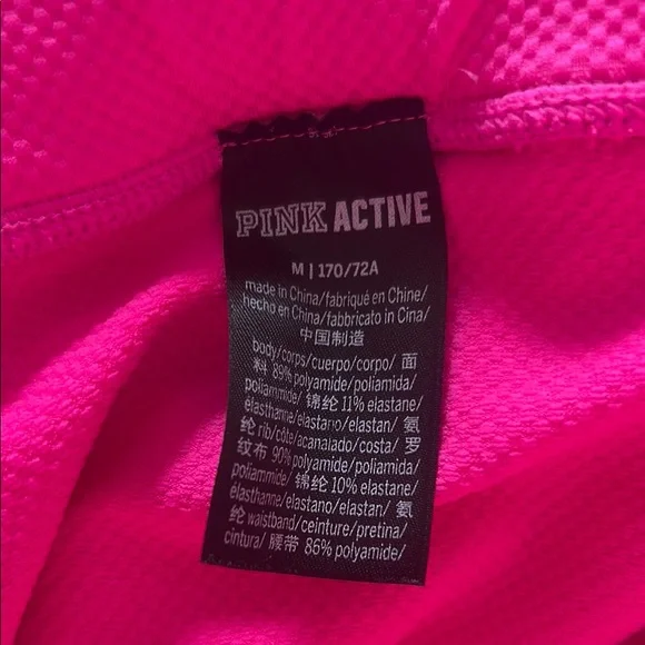 PINK Victoria’s Secret Hot Pink Athletic Seamless Ribbed Leggings - Picture 5 of 5